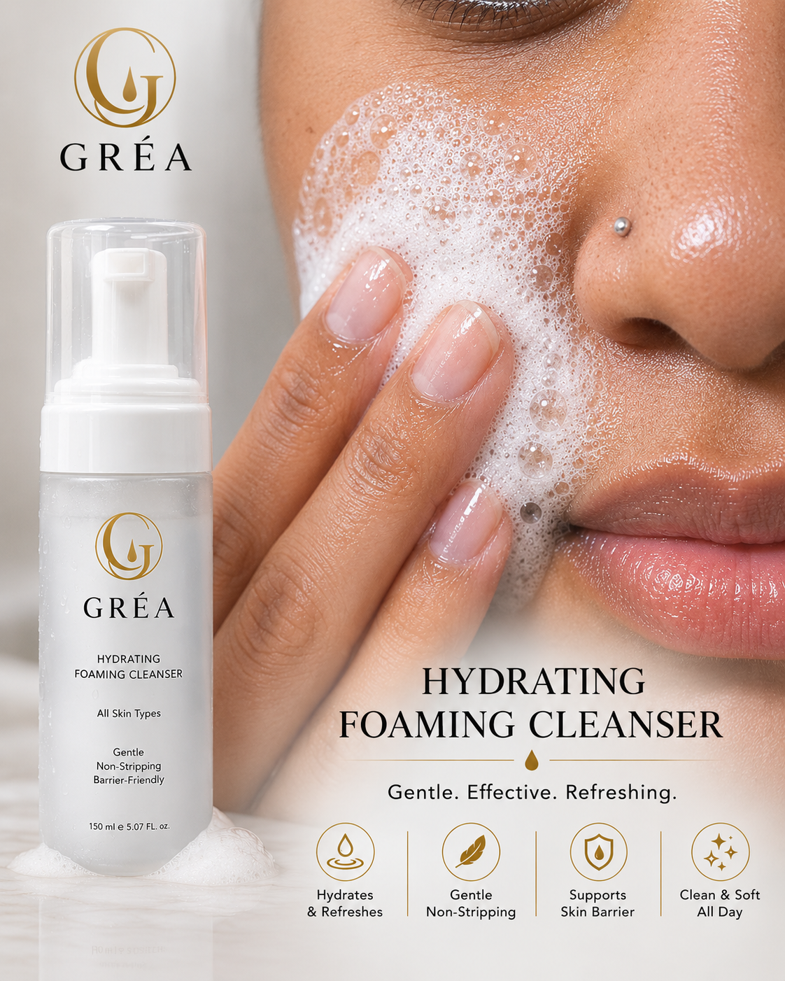 GRÉA™ Hydrating Foaming Cleanser