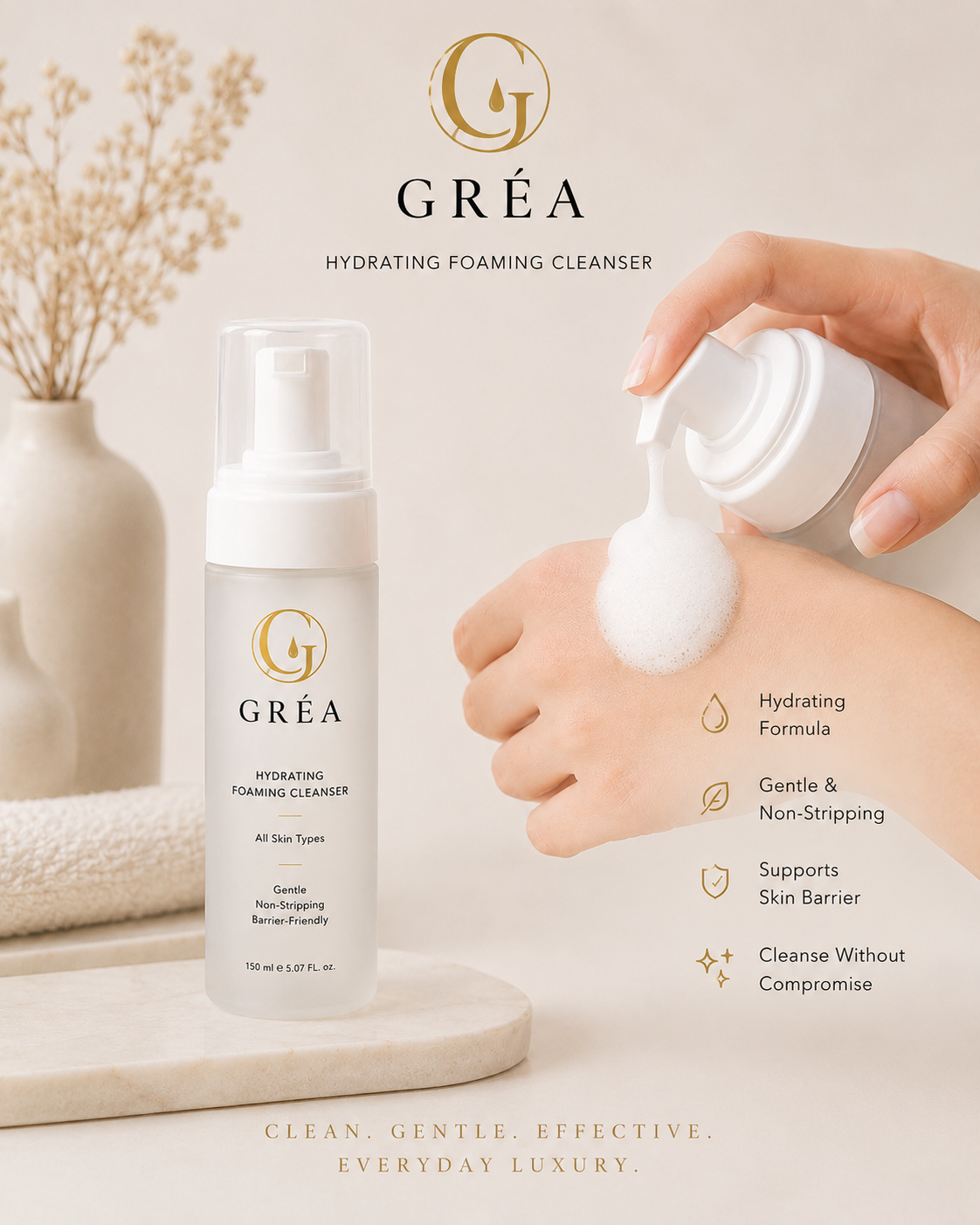 GRÉA™ Hydrating Foaming Cleanser